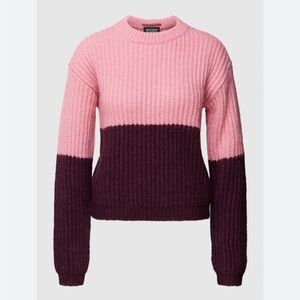 NWT Scotch & Soda Pink Chunky Colorblock Sweater in Medium​​​​​